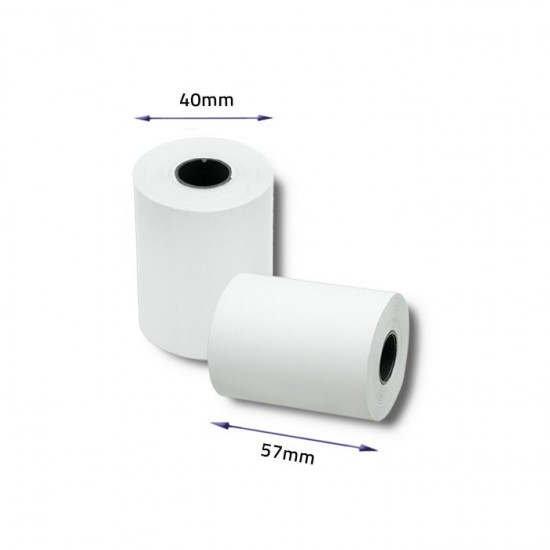 Qoltec 51899 Thermal roll 57 x 16 | 55g / m2 | 10 pcs. | BPA free