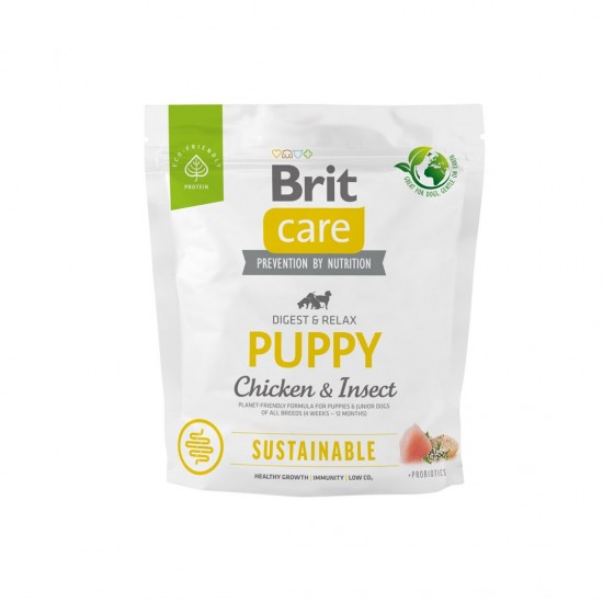 BRIT Care Dog Sustainable Puppy Chicken & Insect  - dry dog food - 1 kg