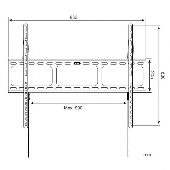 Techly Wall Mount for LED LCD TV 42-80 Ultra Slim Fixed H600mm