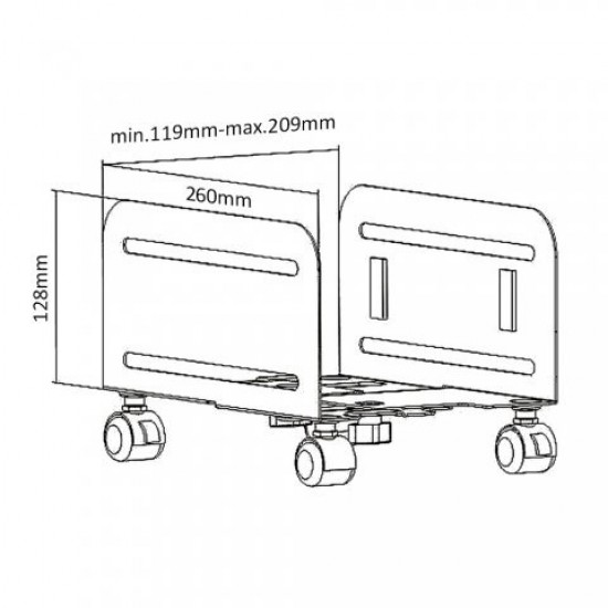 Maclean Mount MC-851 Castor platform