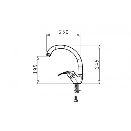 PYRAMIS OSSIA kitchen mixer granite black 090918901 dotted