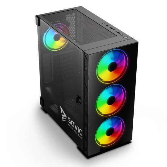 SAVIO PC Case Prime X1 ARGB Glass Black