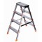 Krause Dopplo double-sided step ladder silver