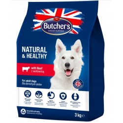 BUTCHER'S Natural&Healthy with beef - dry dog food - 3 kg