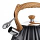 PROMIS TMC25D Kettle 3.0 l, ANTONIO, black, wooden handle