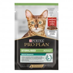 PURINA Pro Plan Sterilised Beef and Chicken Multipack - wet cat food - 10x85 g