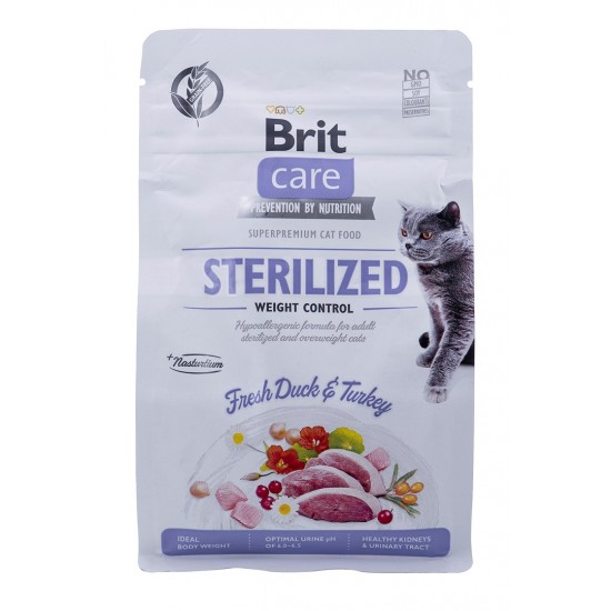 BRIT Care Grain-Free Sterilized Weight Control  - dry cat food - 400 g