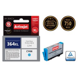 Activejet AH-364CCX Ink Cartridge (replacement for HP 364XL CB323EE; Premium; 12 ml; cyan)