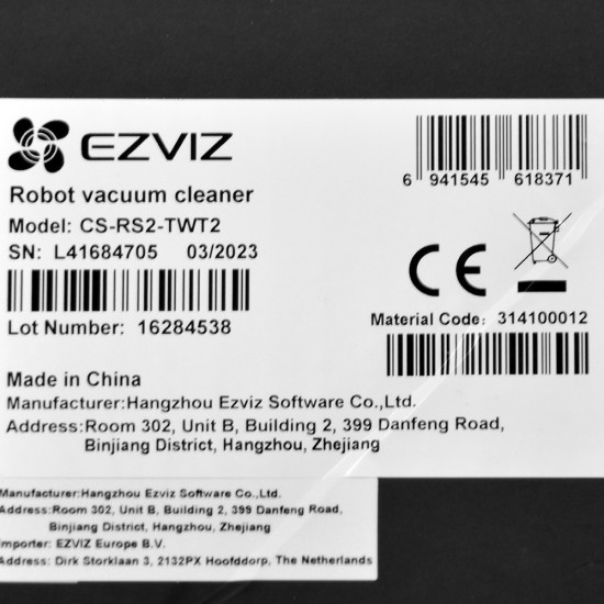 Robot Vacuum Cleaner EZVIZ CS-RS2-TWT2