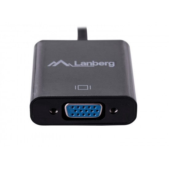 Lanberg AD-0017-BK video cable adapter 0.2 m VGA (D-Sub) HDMI Type A (Standard) Black