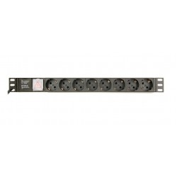 Gembird EG-PDU-014-C14 power distribution unit (PDU) 8 AC outlet(s) 1U Black