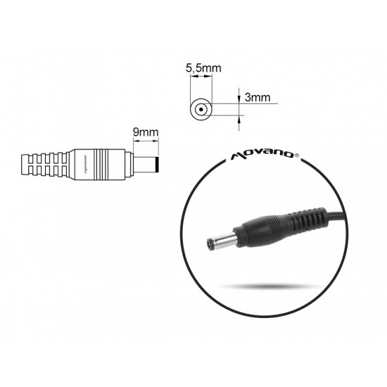 notebook charger mitsu 19v 4.74a (5.5x3.0 pin) - samsung 90W