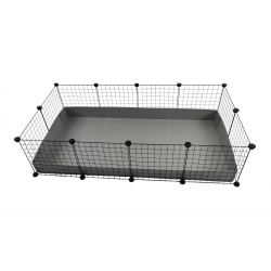 C&C Modular cage 4x2 145 x 75 cm silver