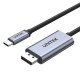 UNITEK V1409A cable gender changer USB-C DisplayPort Black, Grey