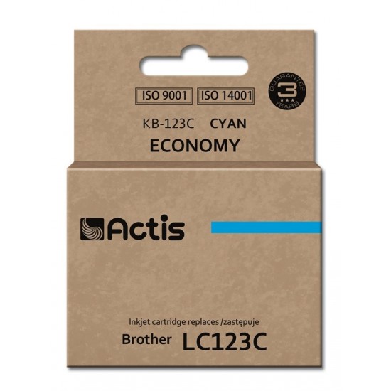 Actis KB-123C ink (replacement for Brother LC123C/LC121C; Standard; 10 ml; cyan)