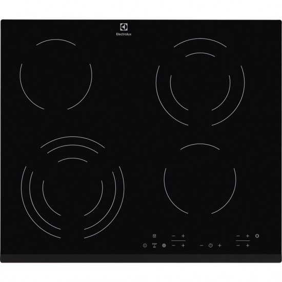 Electrolux EHF6343FOK hob Black Built-in 60 cm Ceramic 4 zone(s)