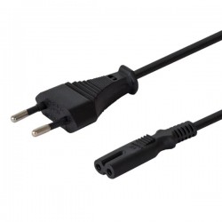 Savio CL-100 power cable Black 1.8 m IEC Type E (3.4 mm, 3.1 mm) IEC C7