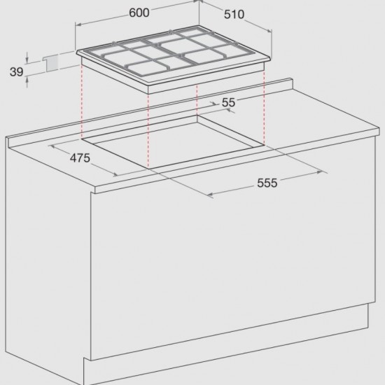 Gas hob Whirlpool GMT 6422 AN