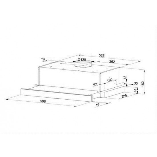 Telescopic hood MAAN Corona 2 Touch 60 315 m3/h, Black