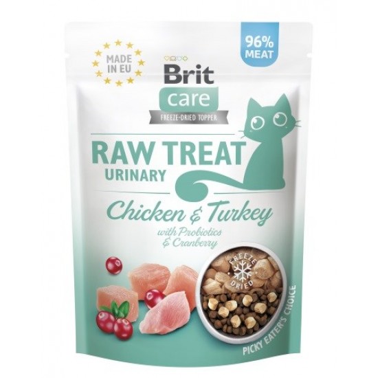 BRIT Care Raw Treat Urinary chicken with turkey - cat treats - 40g