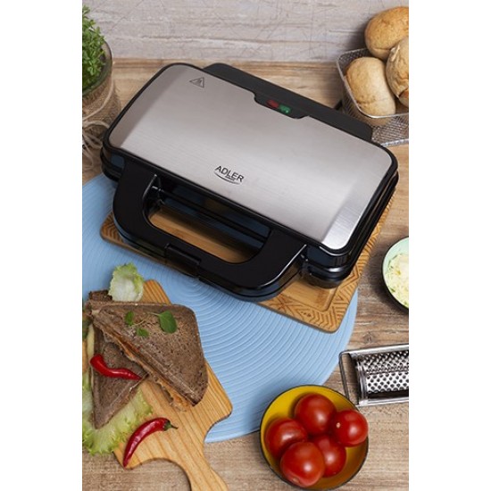 Adler AD 3043 sandwich maker 1300 W Black