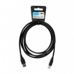 iBox IKU2D USB cable 3 m USB 2.0 USB A USB B Black