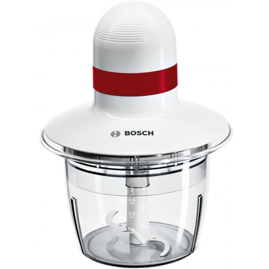 Bosch MMRP1000 electric food chopper 0.8 L 400 W Red, Transparent, White