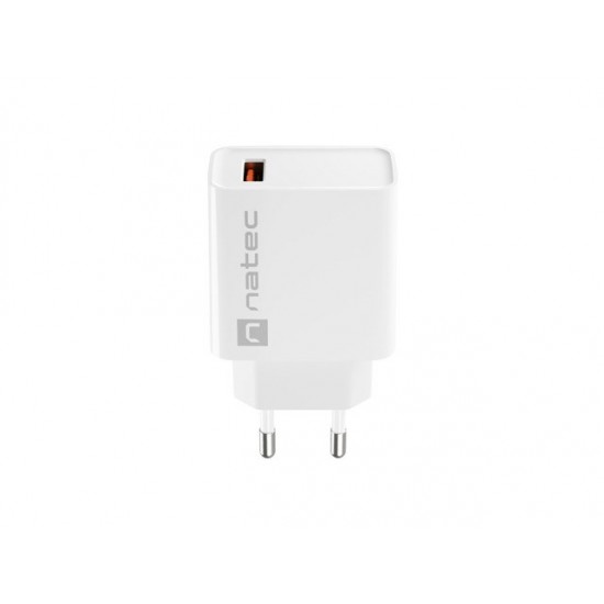 NATEC NETWORK CHARGER RIBERA USB-A 18W WHITE