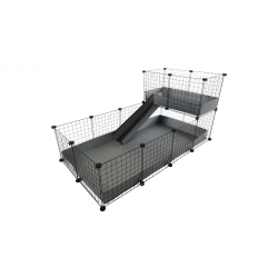 C&C Modular cage 4x2 + Loft 2x1+ grey ramp