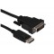 HL HL31914 video cable adapter 1 m DisplayPort DVI-I Black