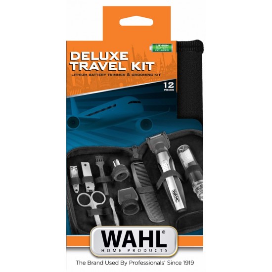 Wahl Travel Kit Deluxe Black, Stainless steel