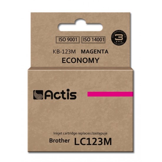 Actis KB-123M ink (replacement for Brother LC123M/LC121M; Standard; 10 ml; magenta)