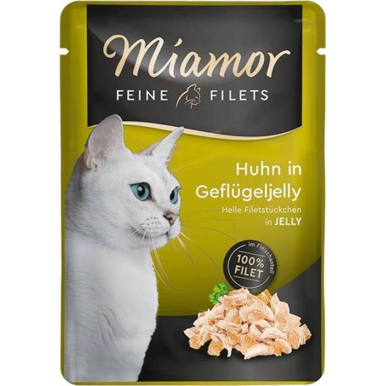 MIAMOR Feine Filets Chicken with poultry jelly - wet cat food - 100g