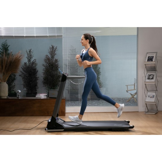 Electric treadmill, home OVICX Q2S PLUS bluetooth&app, 1-14km (black)