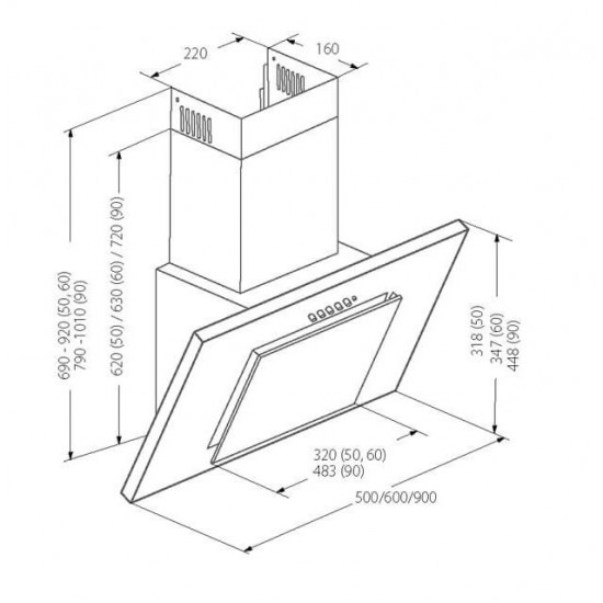 Akpo WK-4 Nero Line Eco 50 Wall-mounted White