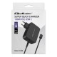 Qoltec 52388 GaN POWER PRO charger | 1xUSB-C | 100W | 5-20V | 3-5A | Black