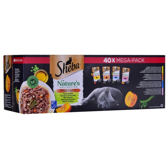 SHEBA Nature's Collection Mix - wet cat food - 40x85g