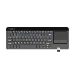 Natec Wireless Keyboard TURBOT with touchpad for SMART TV,X-Scissors, black