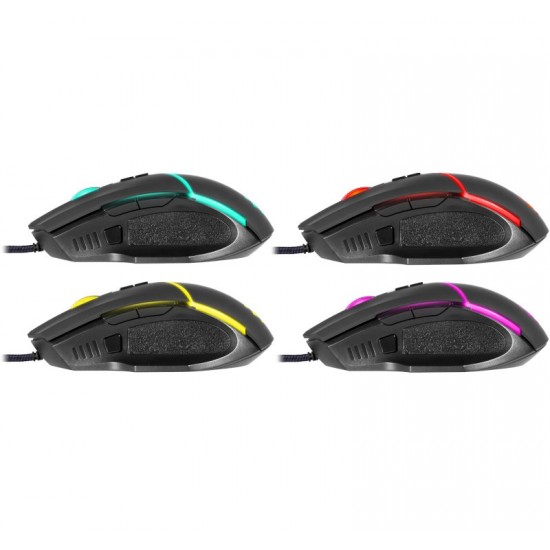 Gaming, optic, wired mouse  DEFENDER GM-880L WARFAME 12800dpi 8P RGB