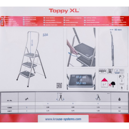 Krause Folding Step Toppy XL silver