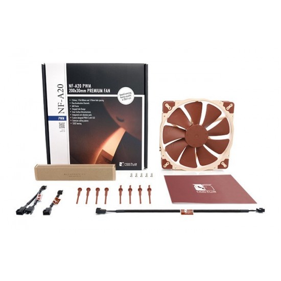 Noctua NF-A20 PWM Computer case Fan 20 cm Beige, Brown