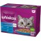 WHISKAS jelly sachets, flavours: White Fish, Cod, Salmon, Tuna - wet cat food - 12x85g