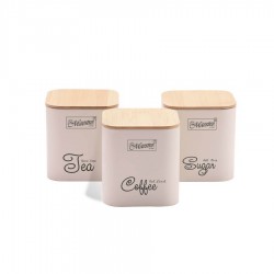 SET OF METAL CONTAINERS 3 PCS MR-1775-3S-IVORY
