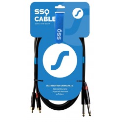 SSQ RCAJM3 SS-1429 Cable 2x RCA - 2x Jack Mono 6,3 mm 3 m Black