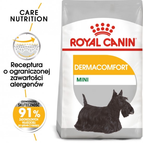 ROYAL CANIN Mini Dermacomfort -  dry food for adult small breeds of dogs with sensitive skin prone to irritation - 3kg