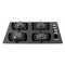 MPM 60-GMG-08 Black Built-in 58 cm Gas 4 zone(s)