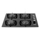 MPM 60-GMG-08 Black Built-in 58 cm Gas 4 zone(s)