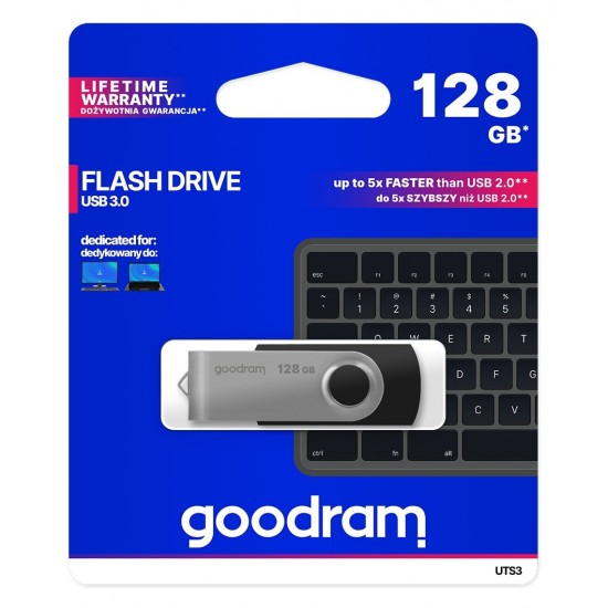 Goodram UTS3 USB flash drive 128 GB 3.2 Gen 1 (3.1 Gen 1) Black