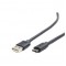 Gembird USB-A/USB-C, 1m USB cable USB 2.0 USB A USB C Black