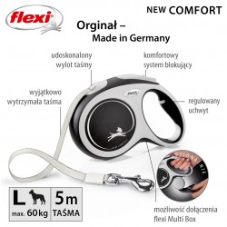 Flexi New COMFORT 8 m Black, Grey Dog Retractable lead